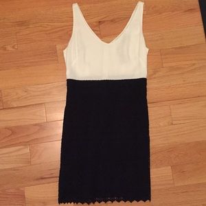 NWT Loft black and white dress.